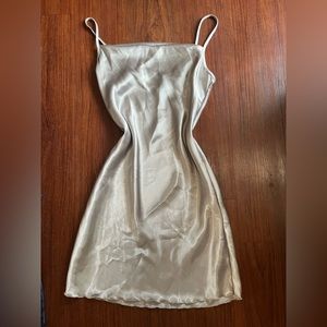 bebe Silver Slip Dress